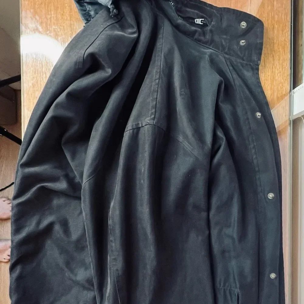 Giorgio Armani SZ M Black/Charcoal Raincoat With Invisible Rain-hat